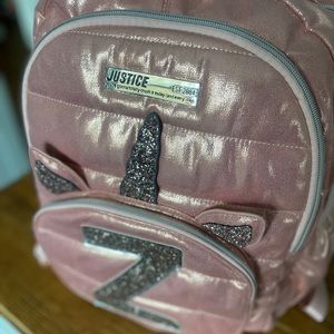 Justice Rose Gold Z Unicorn backpack NWT